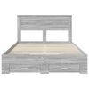 vidaXL Bedframe met hoofdeinde Grijs Sonoma 140 x 190 cm Bewerkt hout