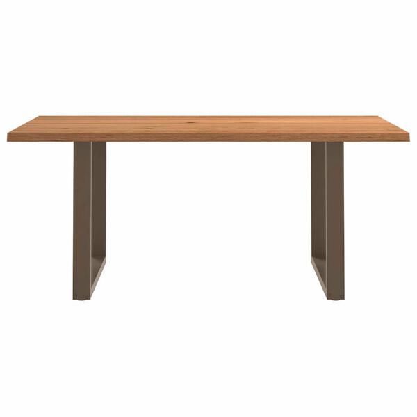 vidaXL Eettafel rechthoekig 180x120x74 cm massief eikenhout lichtbruin