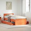 vidaXL Bedframe met hoofdbord zonder matras hout wasbruin 90x190 cm