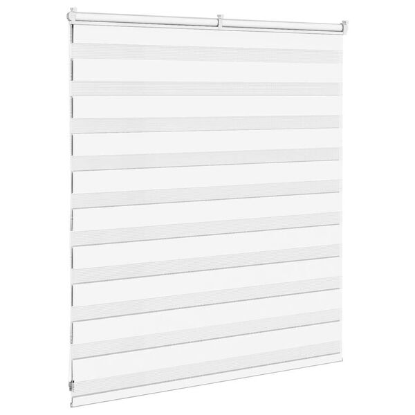 vidaXL Zebra Blind 135x100 cm stofbreedte 130,9 cm polyester wit