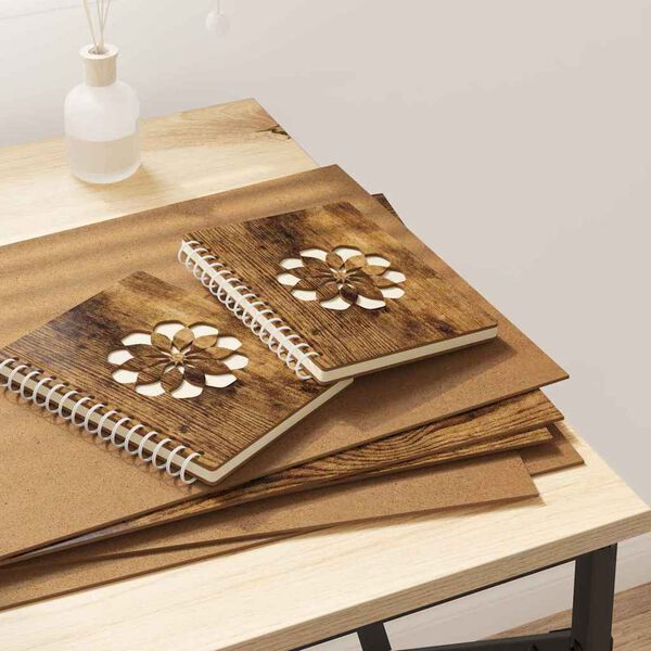 vidaXL Decorpanelen 12 pcs Gerookt eiken 30 x 42 x 0.3 cm Bewerkt hout