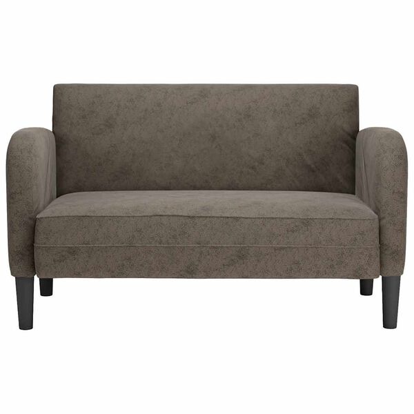 vidaXL Loveseat bank 110 cm kunstleer donkergrijs