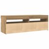 vidaXL Tv-meubel met LED 120x35x40 cm bewerkt hout artisanaal eiken