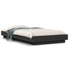 vidaXL Bedframe met LED-verlichting bewerkt hout zwart 90x190 cm