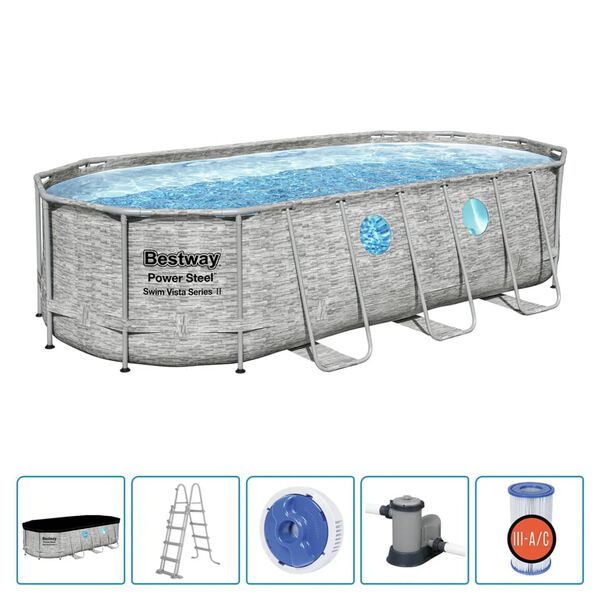 Bestway Zwembadset Power Steel Swim Vista Series 549x274x122 cm