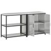 vidaXL Keukenopslag set met plank 2 pcs Zilver Gegalvaniseerd staal
