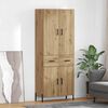 vidaXL Highboard Artisan Eiken 69,5 x 34 x 180 cm Bewerkt hout