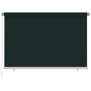 vidaXL Rolgordijn voor buiten 225(B)x140(H) cm HDPE donkergroen