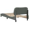 vidaXL Bedframe zonder matras "Hvar" 90x200 cm stof donkergrijs