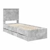 vidaXL Bedframe met lade Beton Grijs 75 x 190 cm Ingenieurshout