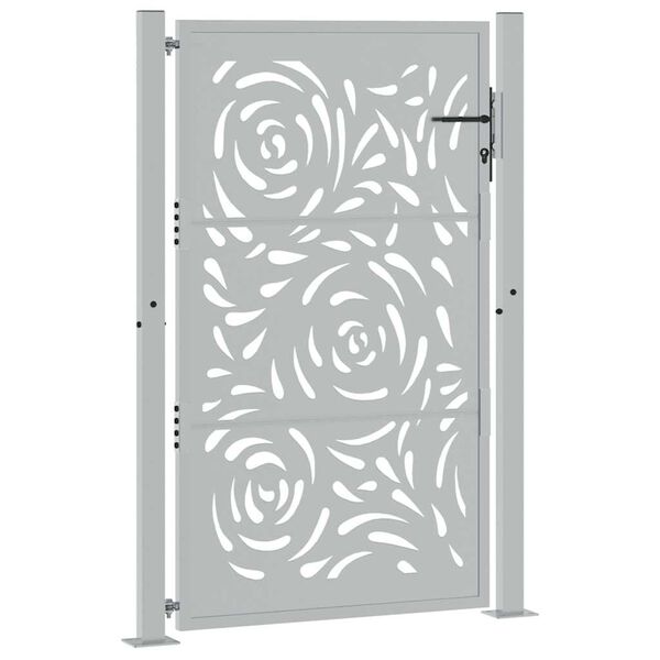 vidaXL Poort met vlamontwerp 100x150 cm weervast staal