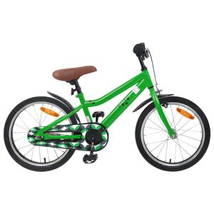 vidaXL Kinderfiets 18 Inch voor 5-7 jaar Groen