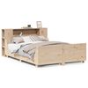 vidaXL Bedframe zonder matras massief grenenhout 135x190 cm