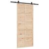 vidaXL Schuifdeur Naturel 80 x 208 cm Massief grenenhout