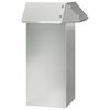 vidaXL Slakkenhekje 13,5 x 13,5 x 25 cm Gegalvaniseerd staal zilver