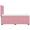 vidaXL Boxspring met matras fluweel roze 90x190 cm