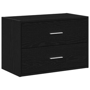 vidaXL Kast met 2 lades 60x31x40 cm bewerkt hout zwart eikenkleurig