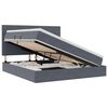 vidaXL LED Opslagbed met Matras Donkergrijs 160 x 200 cm Fluweel