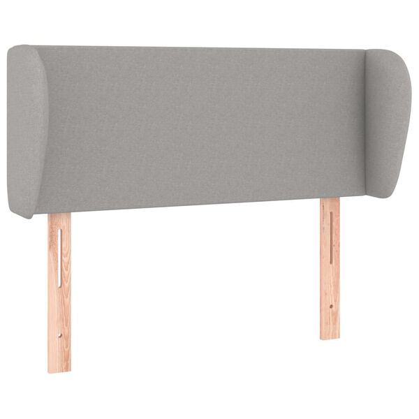 vidaXL Hoofdbord met randen 103x23x78/88 cm stof lichtgrijs