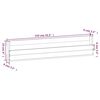 vidaXL Wandschoenenrekken 2 st 110x9x23 cm massief grenenhout