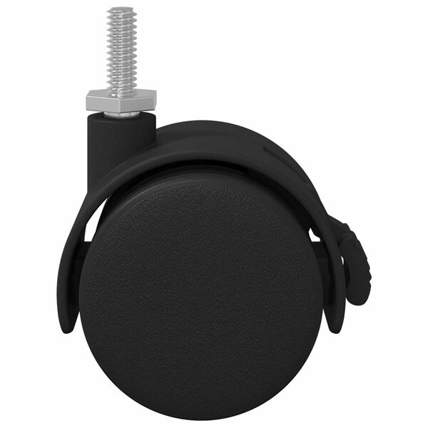 vidaXL Caster 2 pcs Zwart en Zilver 40,1 x 40,1 x 37,8 mm Ijzer en PP