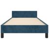 vidaXL Bedframe zonder matras 100x200 cm fluweel donkerblauw