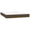 vidaXL Boxspring met matras stof donkerbruin 140x200 cm