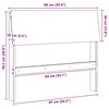 vidaXL Gestoffeerd hoofdbord Zwart 90 cm Massief grenenhout