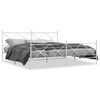 vidaXL Bedframe met hoofd- en voeteneinde metaal wit 193x203 cm