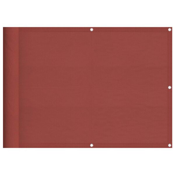 vidaXL Balkonscherm Terracotta 75x700 cm 100% Polyester Oxford