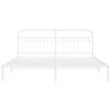 vidaXL Bedframe met hoofdbord metaal wit 193x203 cm