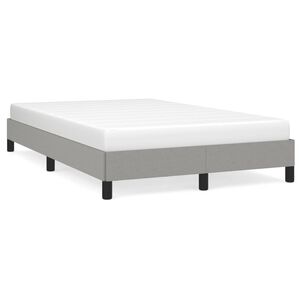 vidaXL Bedframe zonder matras 120x190 cm stof lichtgrijs