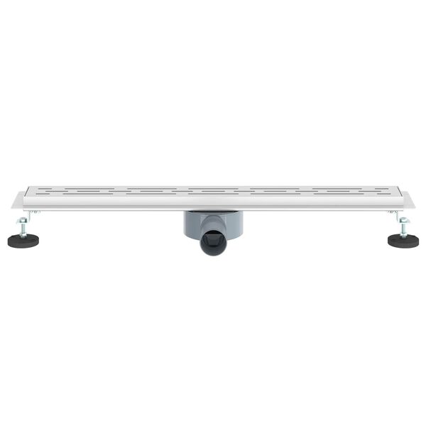 vidaXL Doucheafvoer Glasdeksel met 360&deg; Sifon Zilver 70 cm