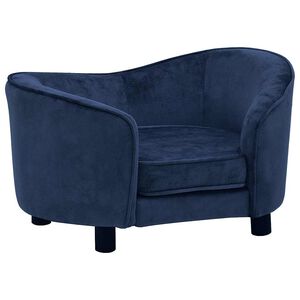 vidaXL Hondenbank 69x49x40 cm pluche blauw