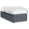 vidaXL Bedframe zonder matras 90x200 cm fluweel donkergrijs