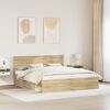 vidaXL Bedframe met hoofdeinde Sonoma 180 x 200 cm Massief grenenhout