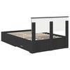 vidaXL Bedframe met hoofdeinde Zwart 120 x 200 cm Bewerkt hout