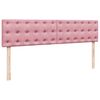 vidaXL Ottoman bed met matras 200x200 cm fluweel roze
