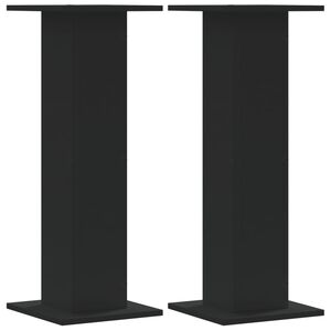 vidaXL Speakerstandaards 2 st 30x30x80 cm bewerkt hout zwart
