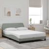 vidaXL Bedframe "Dover" 120x200 cm fluweel lichtgrijs