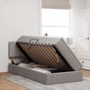 vidaXL Opbergbed met matras met matras Taupe 90 x 190 cm Bewerkt hout