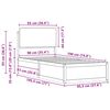 vidaXL Bedframe met Gevoerd Hoofdgedeelte Lichtgrijs 90 x 190 cm