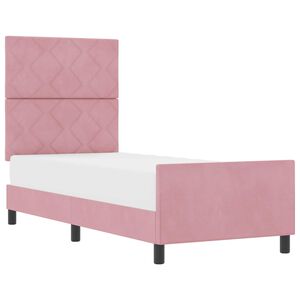 vidaXL Boxspringbed met hoofdeinde Roze 80 x 200 cm Fluweel