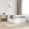 vidaXL Bed met matras massief grenenhout wit 100x200 cm