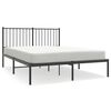 vidaXL Bedframe met hoofdbord metaal zwart 140x190 cm