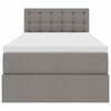vidaXL Opbergbed met LED met matras met LED Taupe 100 x 200 cm Stof