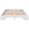 vidaXL Bedframe Wit 135 x 190 cm Massief grenenhout