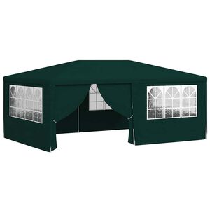 vidaXL Partytent met zijwanden professioneel 90 g/m&sup2; 4x6 m groen