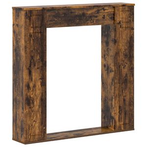 vidaXL Haardomlijsting Gerookt eiken 100 x 20 x 100 cm Bewerkt hout