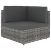 vidaXL 8-delige Loungeset met kussens poly rattan grijs